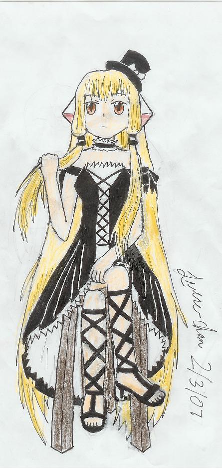 Freya(aka Dark Chi) in a Gothic Lolita Outfit by LucreChan