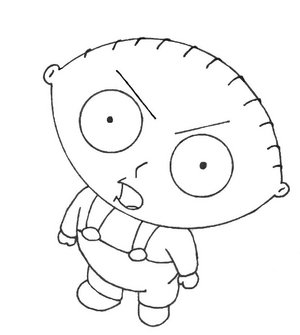 Stewie Uncolored by Lucy_In_The_Sky