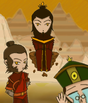 Ozai, Zhao and the EarthKing by LunaCatKitty