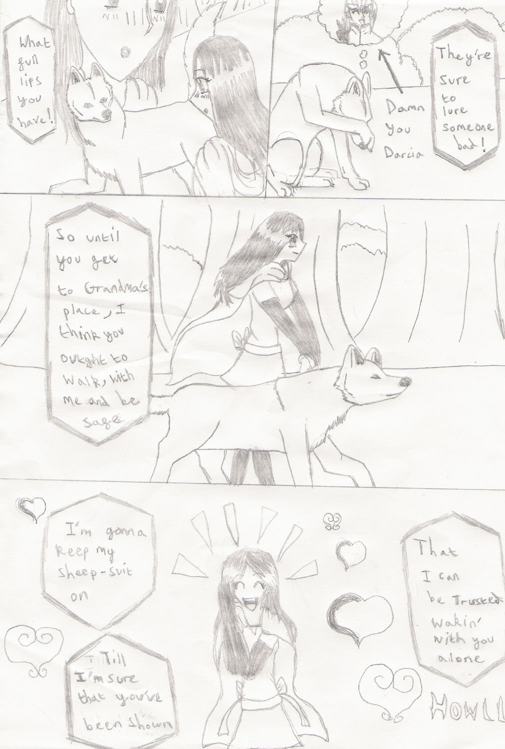 Little Red Riding Hood Pg3 Singing and Love by LunaWolf