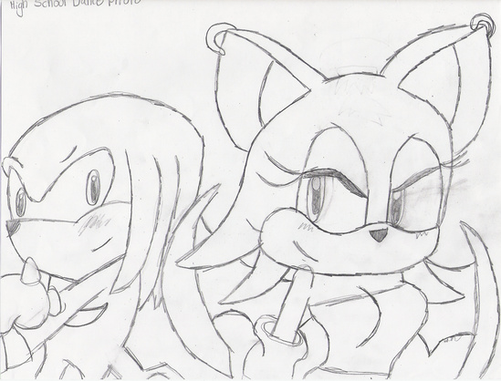 Knux-X-Rouge Highschool Prom Photo -contest entry- by Luna_the_Hedgehog