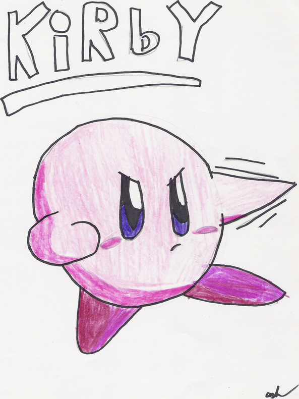 Kirby Punching by Luna_the_Hedgehog