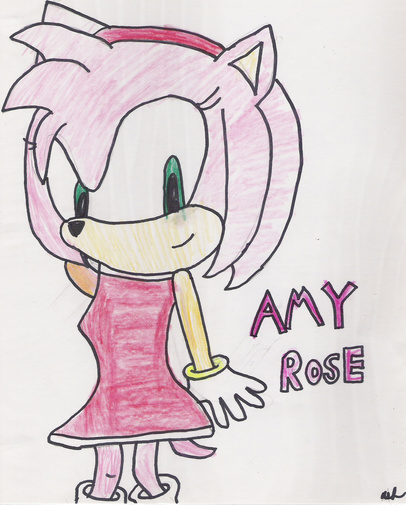 Amy posing (old pic) by Luna_the_Hedgehog