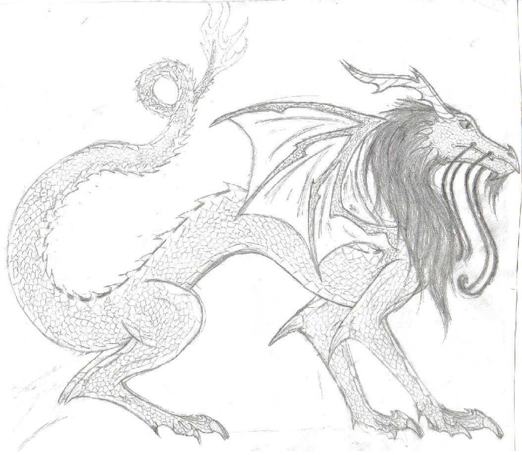 Dragon (Rotated) by Lunar_Shadow_Wolf