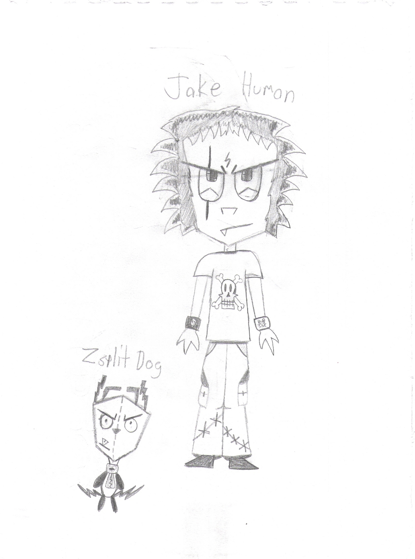 Jake and Zsplit in Earth disguise by Lurking_Shadow_Creature