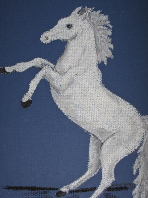 white horse by Lynnleslie
