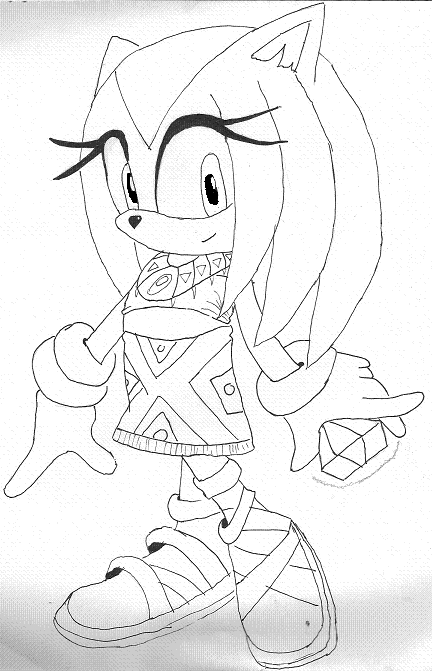 Mercury The Hedgehog In Tikal Style by LynxzQ
