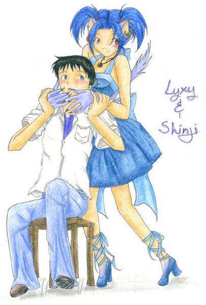 Shinji and Lyxy (me) by Lyxy