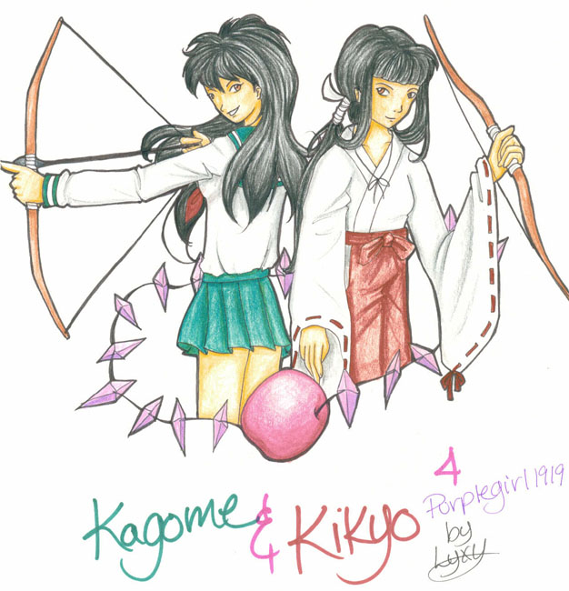 Request purplegirl1919 - Kagome & Kikyo by Lyxy