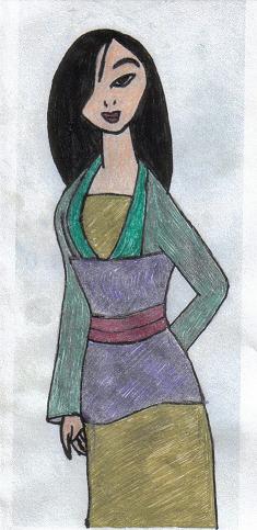 Mulan (colored) by ladiedragon74