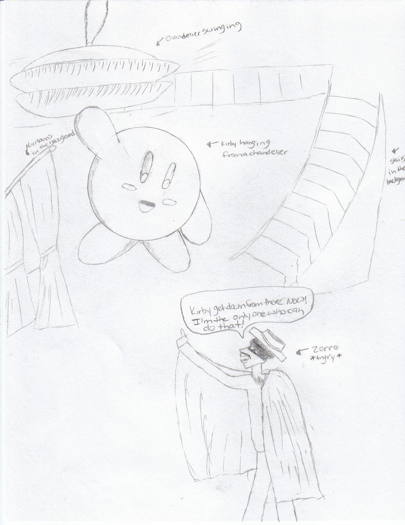 *Kirby vs.......Zorro?* by ladiedragon74