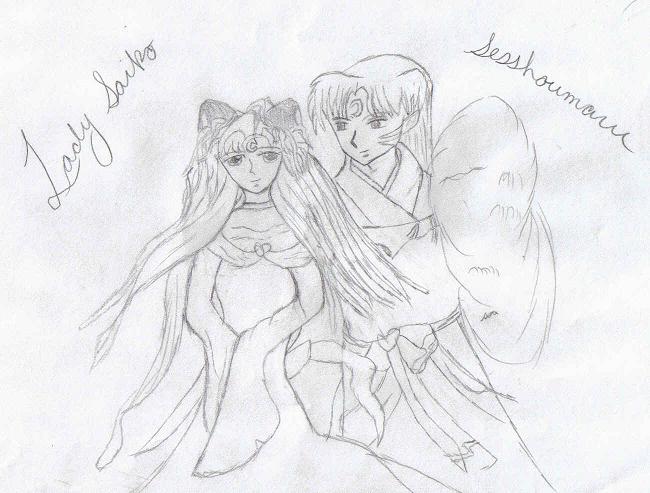 Lady Saiko and Sesshoumaru by ladiedragon74