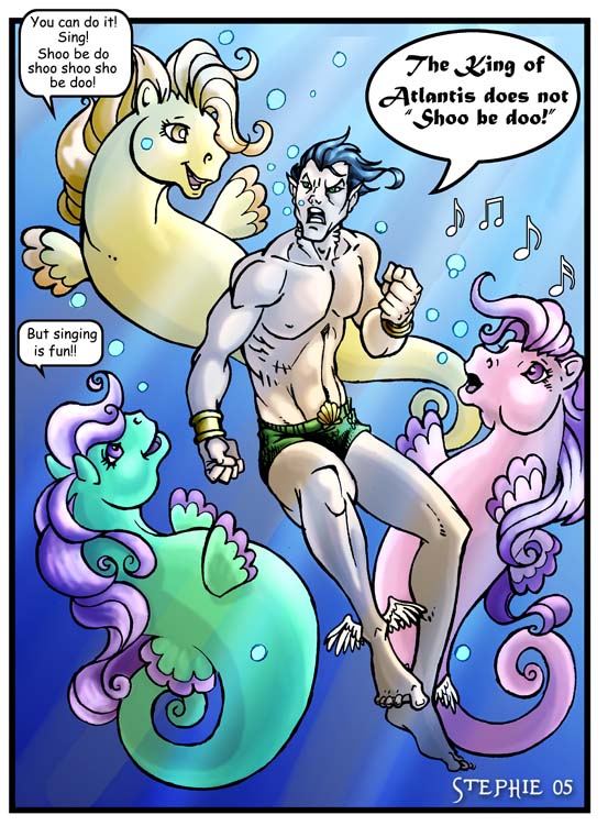 Namor meets the Sea Ponies by lady_cybercat