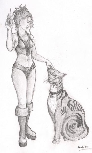 Elve an Cat by lady_nitemare