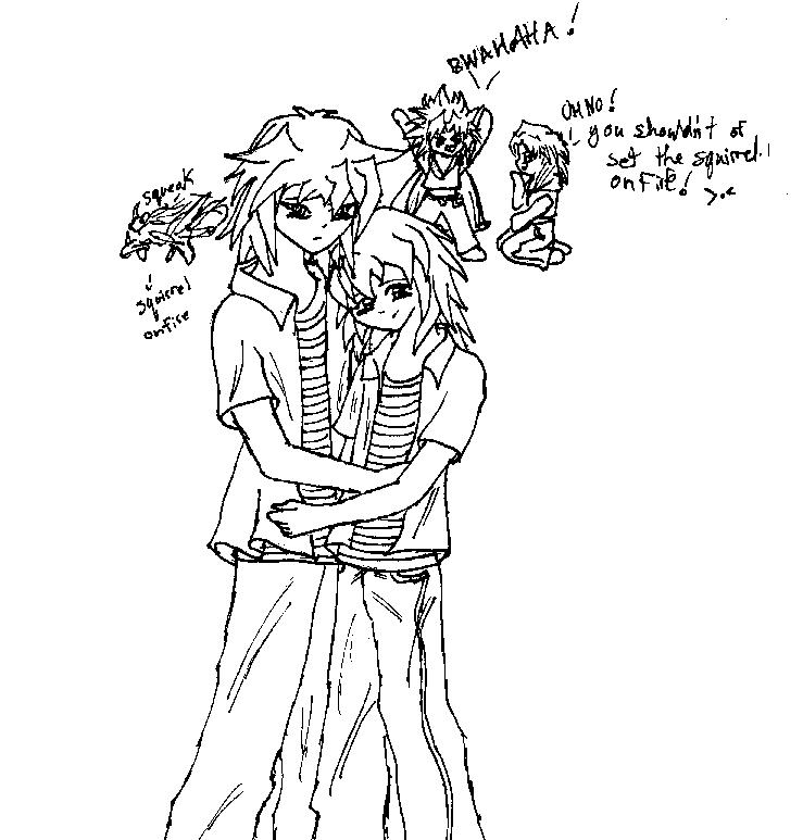 Bakura and Ryou by lady_saturun