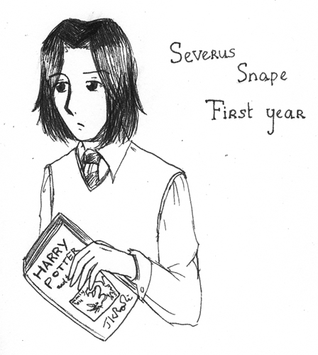 Severus Snape, first year at Hogwarts by lady_voldything