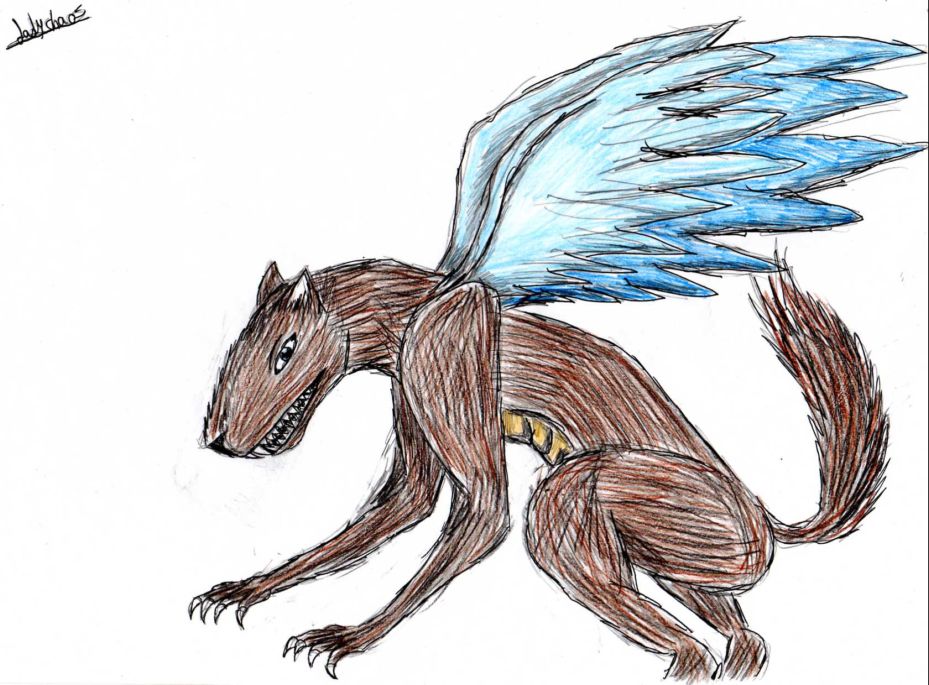 Winged Werewolf by ladychaos