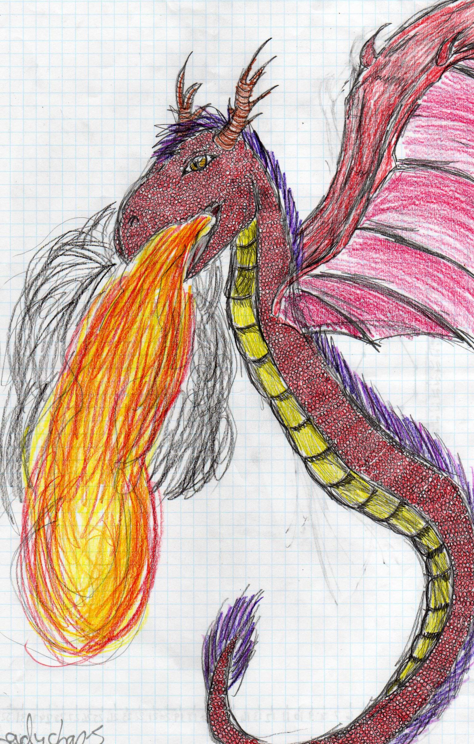 Fire Dragon for BadArtist by ladychaos