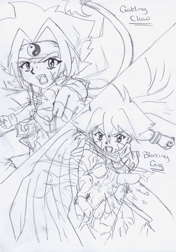 Kai and Rei's battle by ladylibra