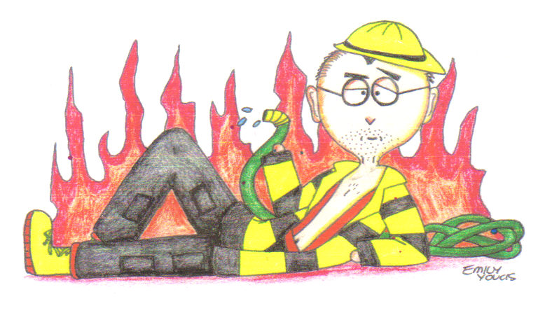 Mr Mackey as a fireman by laserpointer