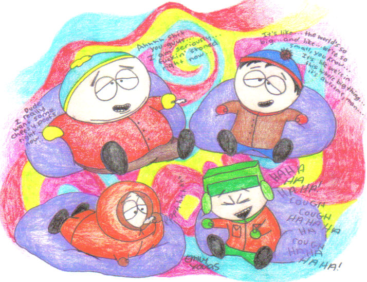 Stan/Kyle/Kenny/Cartman STONED by laserpointer