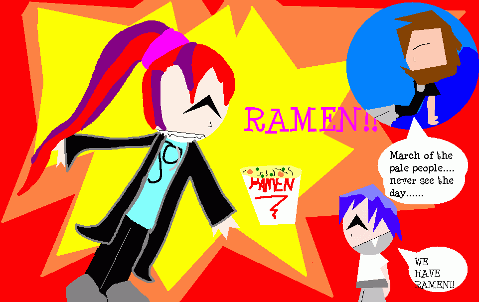 Tracey and 2D- Ramen Time! by laurelrokz