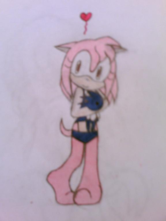 Amy and her sonic doll by lazertails
