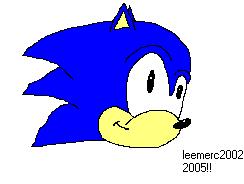 Sonics head (Done in MS Paint) by leemerc2002