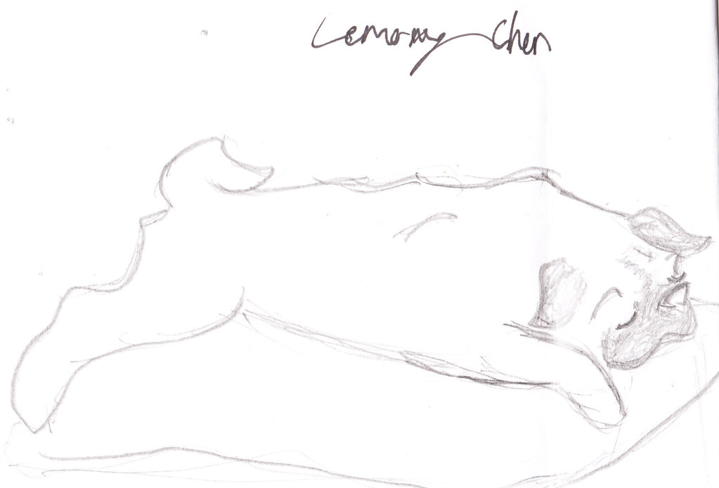 Sleepy Pug sketch by lemony_chan