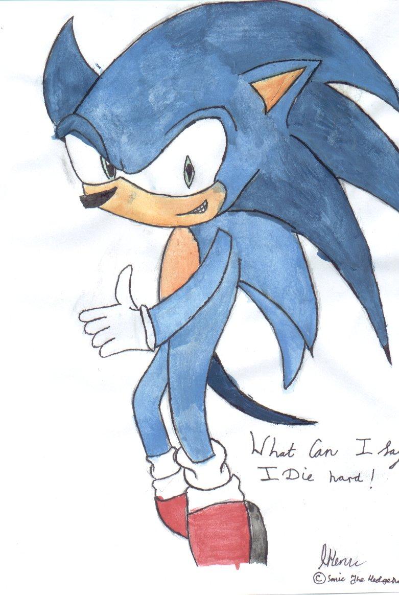Sonic the Hedgehog - Watercoloured by leontheechidna