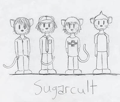 Sugarcult chibi cat anthros. by lettucylee