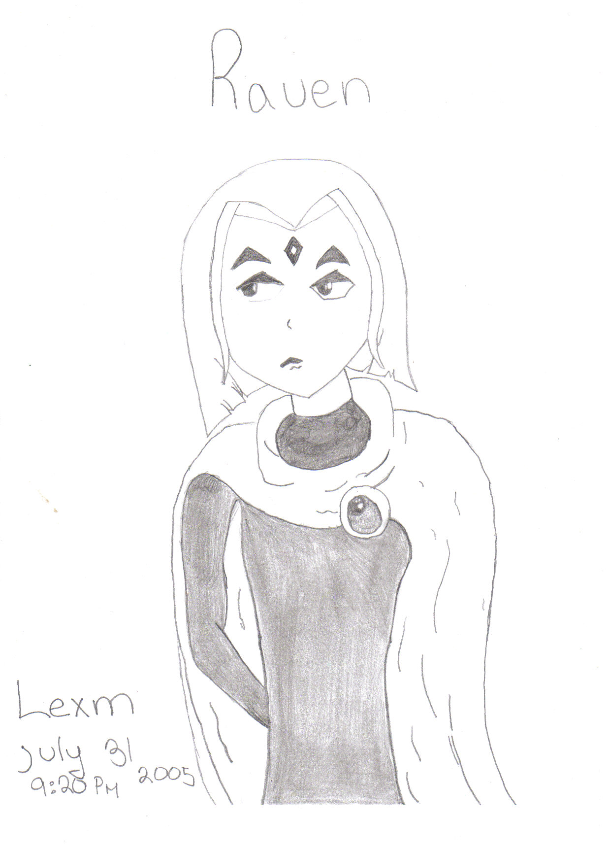 RAVEN  my first drawing by lexm