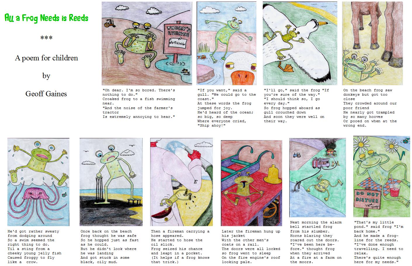 All a Frog Needs is Reeds (an illustrated poem for children) by liggybird