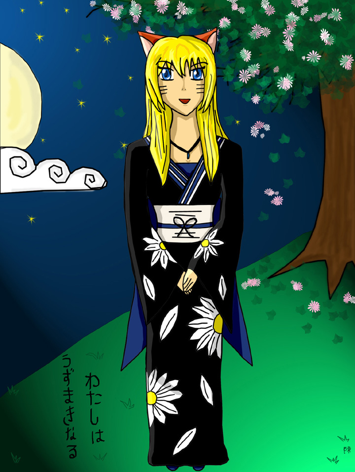 Under the Night Moon / Female Naruto by lilbunnyfufu