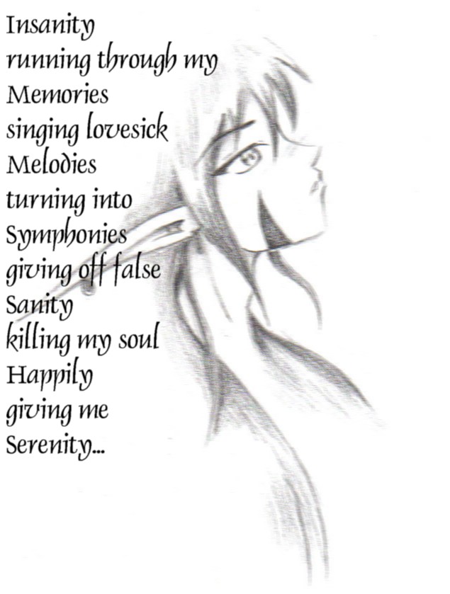 my best profile EVAH! X3 (with an angsty poem...) by lildragonboy