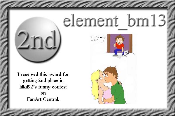 2nd Place Award for element_bm13 by lilkil92