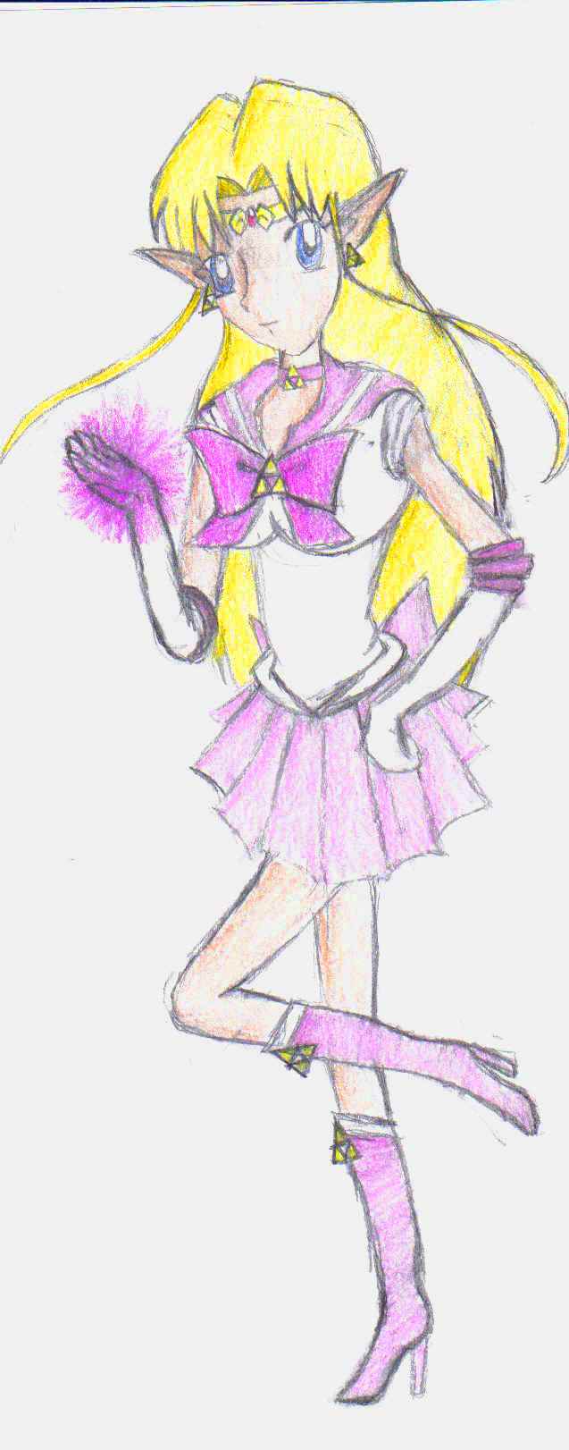 Sailor Zelda (colored) by lilshadowlover642