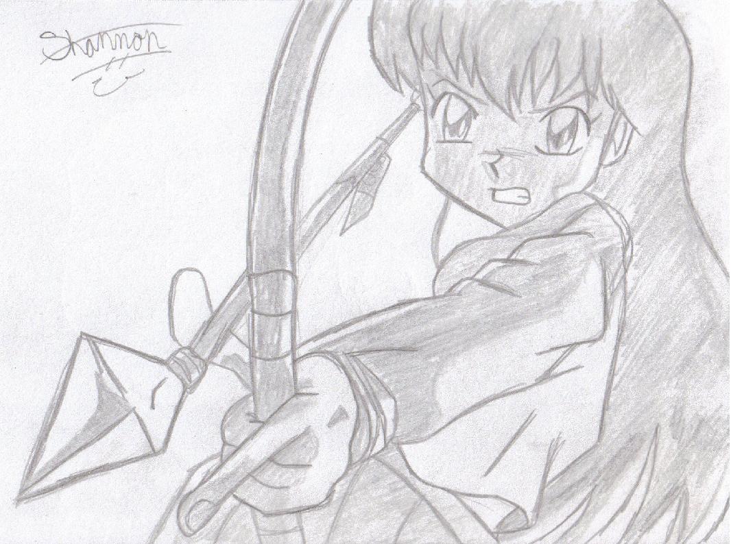 Kagome with bow &arrow by lilshanny
