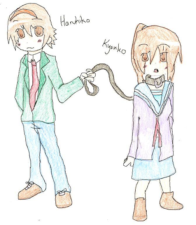 Haruhiko and Kyonko by limeandcoconut