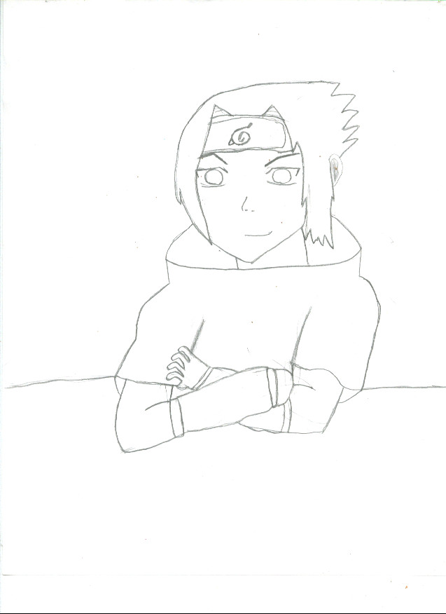 Sasuke in pencil by linkinparkfreak