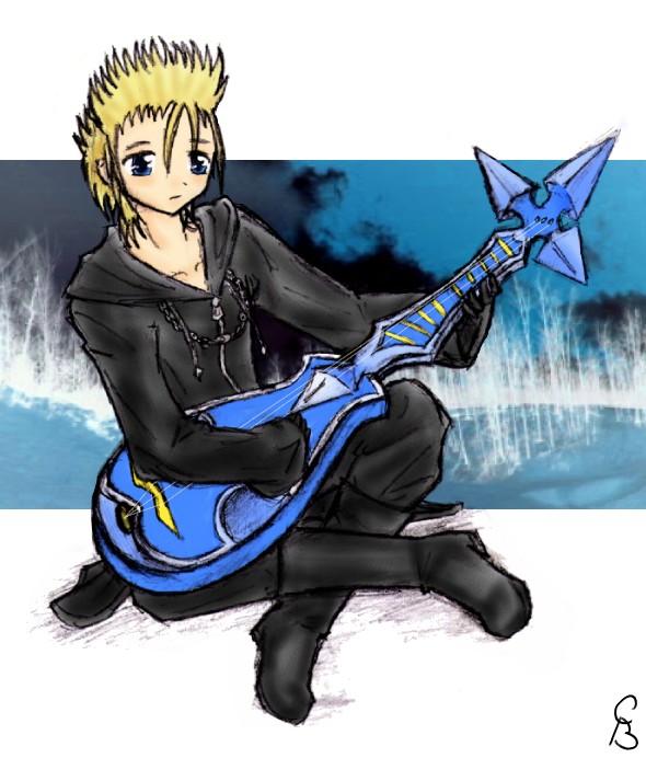 Demyx with his sitar by little_caitlin