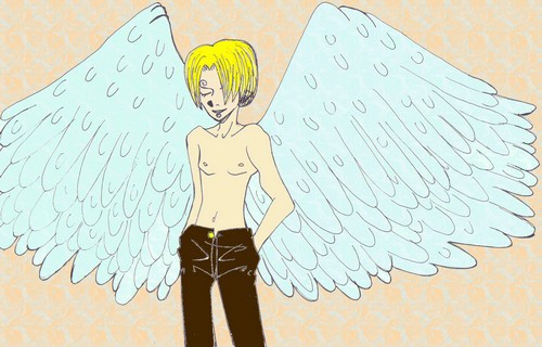 Sanji my angel by little_puma