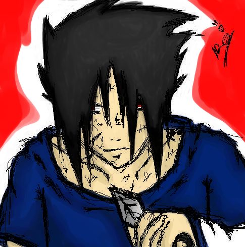 Sasuke doodle colour by little_romy_fan