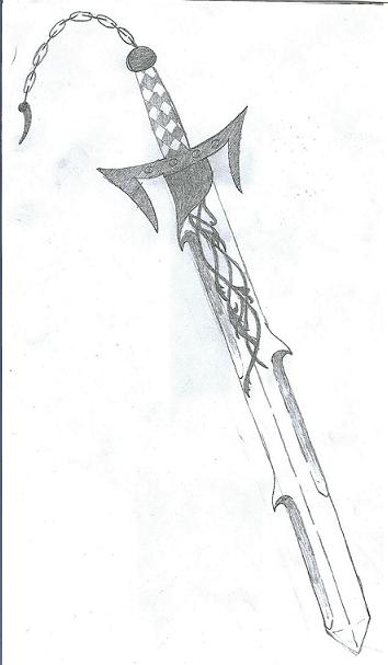 A drawing of a Gothic Sword thingy by llama_boy