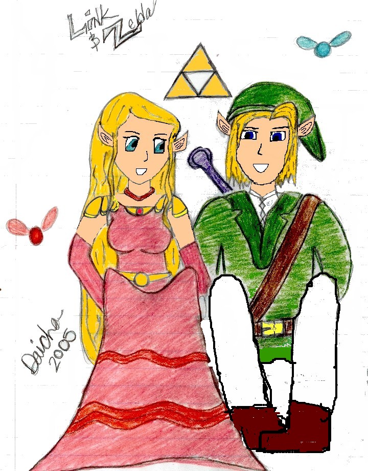 Zelda and Link by lordoftheocarina