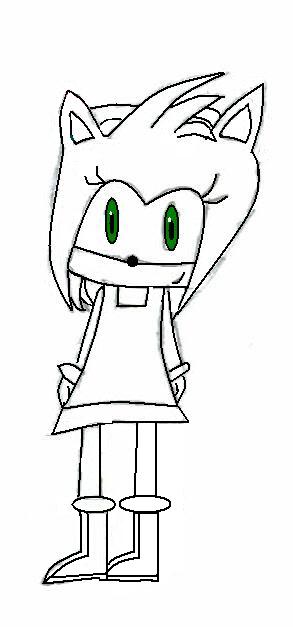 Amy Rose Uncolored by louisacar
