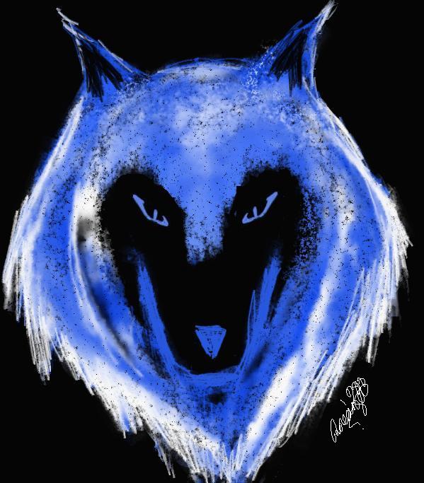 Blue Wolf by loveangel1988