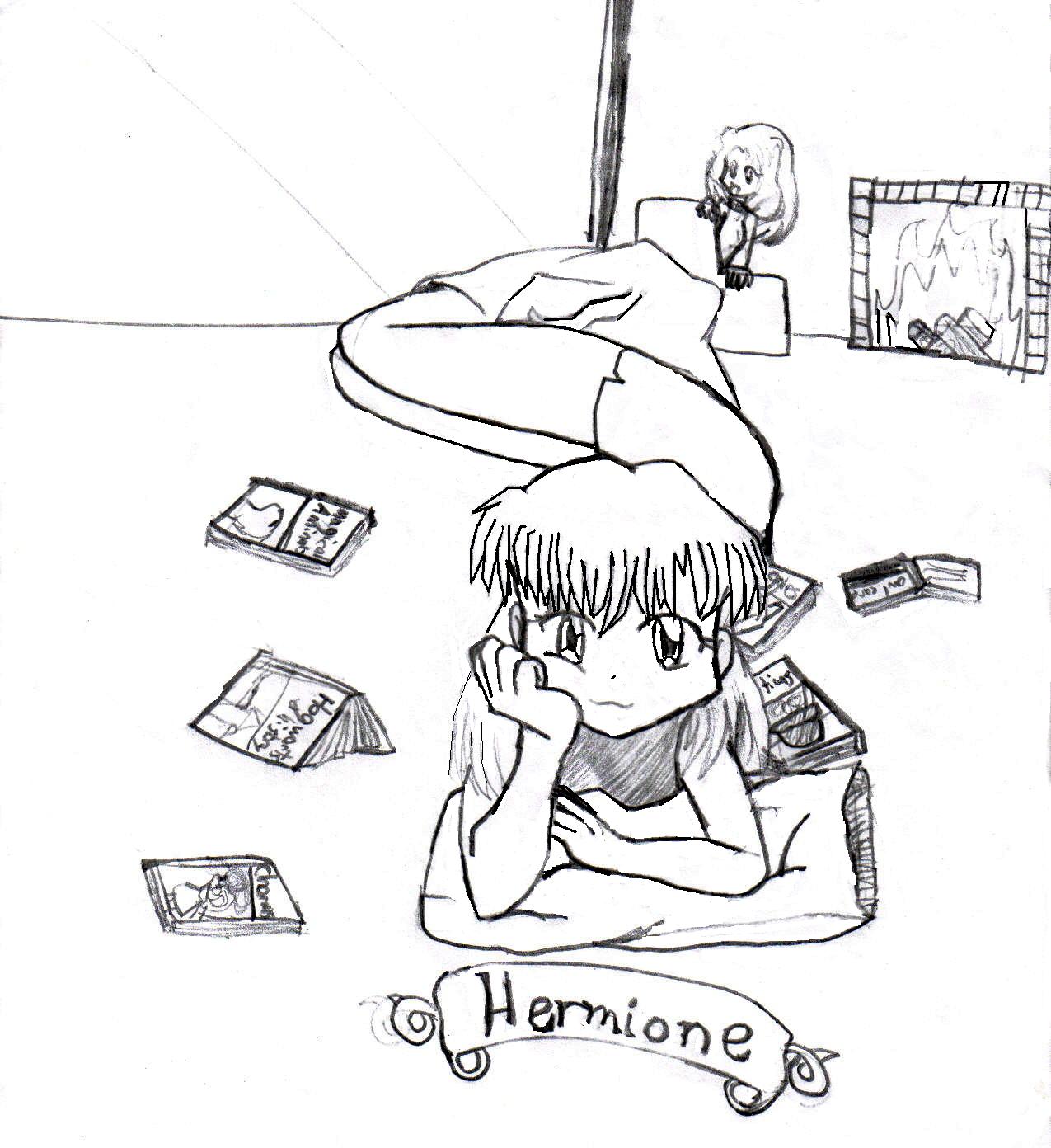 Hermione Studying by lucky_cat