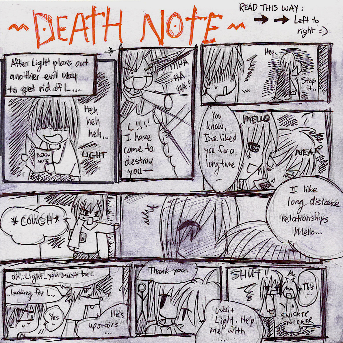 Death Note Tribut PART1 O_o by luckylace222