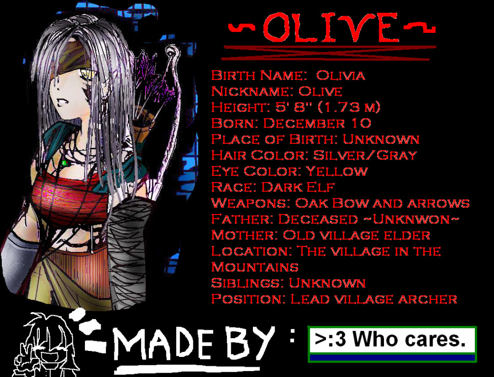 Olive's Biography by luckylace222